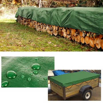ЗЕЛЕНЫЙ БРЕЗЕНТ 6x4м СУПЕР ПРОЧНЫЙ МЕГА ТОЛЩИЙ КОВРИК