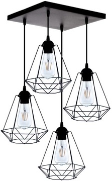 LAMPA WISZĄCA SUFITOWA ŻYRANDOL DIAMENT LOFT LED