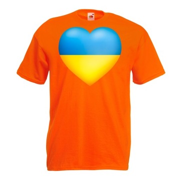 Koszulka Ukraina Ukraine flaga XXL pomarańczowa