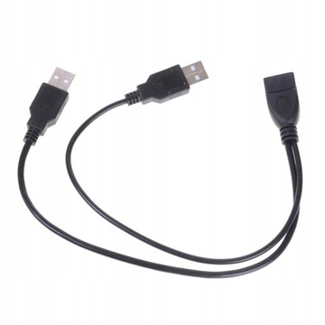 Y-образный разъем длиной 20 см от USB 2.0 A до 2x USB 2.0 A