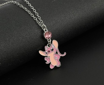 Подвеска-цепочка Disney Lilo & Stitch с розовым кубическим цирконием
