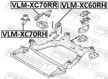 FEBEST VLM-XC70RH LOŽISKO MOTORU
