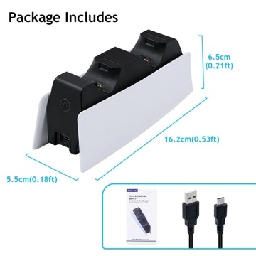 ДОК-СТАНЦИЯ ДЛЯ ЗАРЯДКИ ДЛЯ СТАЦИОНАРНЫХ ПОДСТАВОК ДЛЯ PS5 DUALSENSE PADS