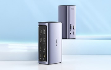 МНОГОФУНКЦИОНАЛЬНАЯ ДОК-СТАНЦИЯ UGREEN-концентратор USB-C, 2 разъема HDMI RJ45 TF, мини-разъем