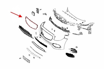 MERCEDES E-CLASS W213 2016-2020 РЕШЕТКА РЕШЕТКА ЧЕРНАЯ A2138850200