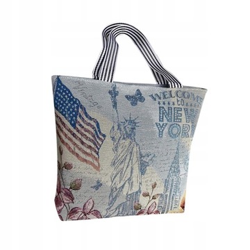 Organizer na torby z materiału o dużej pojemności Stylowy z kieszenią na zamek błyskawiczny Styl zakupowy F