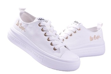 Buty Damskie Lee Cooper Sportowe Trampki na platformie białe 2462 r.39