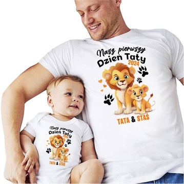 ZESTAW KOSZULKA BODY 3 PREZENT DLA TATY OJCA NASZ PIERWSZY DZIEŃ TATY S Y4