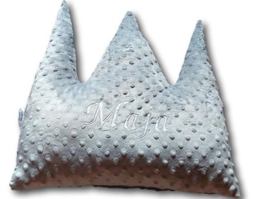 Poduszka korona z imieniem imię haft prezent dekoracja pokoju mięciutka