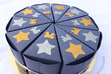 Торт «Спасибо» из бумаги, 10 шт, готовые блестки