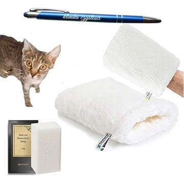 RAYPATH RĘKAWICA M biała NOVA gęsty włos TAPICERKI DYWANY mydło + GRATIS