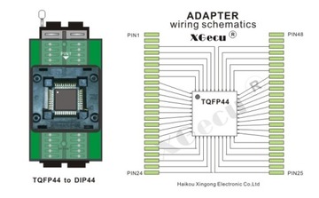 Переходник TQFP44 ZIF для программатора XGecu T56