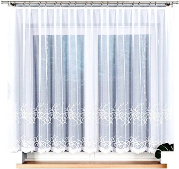 Bakaro Firana żakardowa wzór 23297 wys. 150cm, kolor biały (na metry)