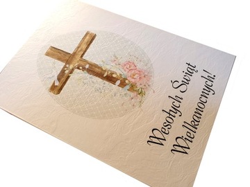 FIRMOWE BIZNESOWE KARTKI ŚWIĄTECZNE WIELKANOCNE KOPERTA motyw religijny