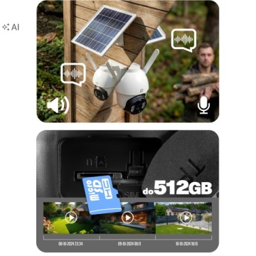 ВНЕШНЯЯ КРУГОВАЯ КАМЕРА SOLAR 4G LTE AOV + PIR 3MPx + SIM-КАРТА