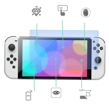 ЗАКАЛЕННОЕ СТЕКЛО 9H для NINTENDO SWITCH OLED, 2 шт.