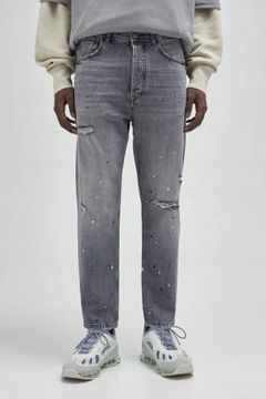 Pull & Bear XXJ ldf SPODNIE JEANS PRINT 31