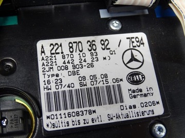 LAMPA POLSTROVÁNÍ OSVĚTLENÍ KABINY MERCEDES W221 A2218703692