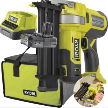 НАБОР RYOBI TAKER 18V ​​SILVER AirStrike R18GN18 + АККУМУЛЯТОР 2Ач + ЗАРЯДНОЕ УСТРОЙСТВО.