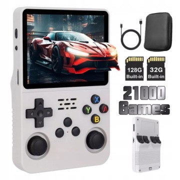 ПОРТАТИВНАЯ РЕТРО МОБИЛЬНАЯ ИГРОВАЯ КОНСОЛЬ 15000 ИГР LINUX 64GB GAMEBOY БЕЛЫЙ