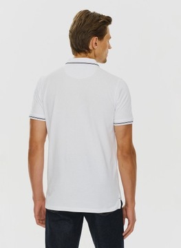 Biały t-shirt męski polo Pako Lorente roz. XL