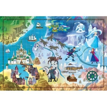 Пазл 1000 Compact Disney Maps Frozen Clementoni