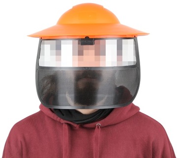 Противоосколочный щиток для лица, защитная маска для лица с окном из сетки ПВХ.