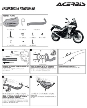 Поручни Acerbis ENDURANCE-X подходят для Honda TRANSALP XL750 2023 2024 г.