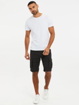 B0E105 ЧЕРНЫЕ КОРОТКИЕ ШОРТЫ-КАРГО LUGO THREADBARE 36