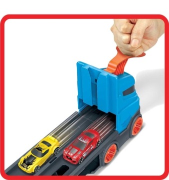 Hot Wheels Wyścigowy транспортер 2 в 1 + 3 авто