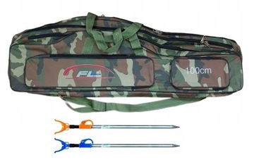 POKROWIEC NA WĘDKI 100 CM TRZY KOMORY MORO FL + 2 PODPÓRKI GRATIS