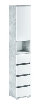 089-080 Szafka Łazienkowa 32/195 - BETON / BIAŁY