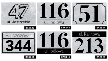 АДРЕСНАЯ ДОСКА ПВХ 32x21 НОМЕР ДОМА Множество дизайнов