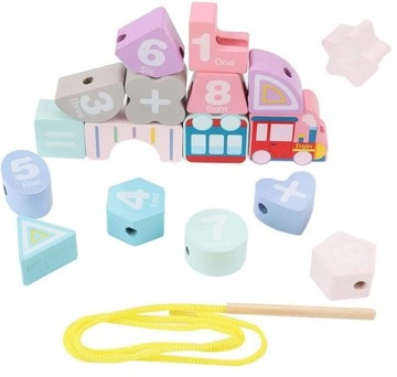 ДЕРЕВЯННЫЕ РЕЗЬБОВЫЕ БЛОКИ ПОЕЗД МОНТЕССОРИ