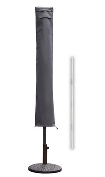 POKROWIEC ETUI NA PARASOL 175x27,5/35,5 SZARY PREMIUM