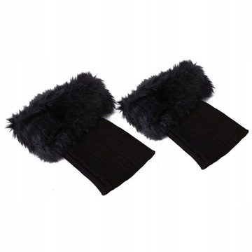 GETRY DAMSKIE CIEPŁE CZARNY OCIEPLACZE NA NOGI