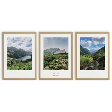 ZESTAW PLAKATÓW A4 TATRY POLSKA GÓRY NATURA ZIELEŃ