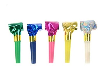 СВИСТОК НА ДЕНЬ РОЖДЕНИЯ ГОЛОГРАФ СМЕШАННЫЕ ЦВЕТА 1 шт.