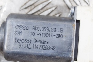AUDI A8 4H D4 ZADNÍ PRAVÝ MOTOR ZVEDAČ OKNO DVEŘE 8K0959801B 2011