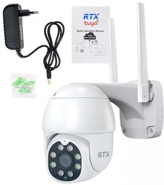 IP-камера RTX для улицы, 5 Мп, Tuya, двусторонняя аудиозапись, запись на SD до 256 ГБ