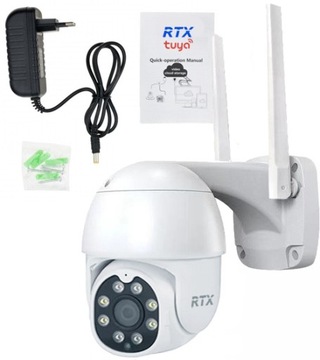 Панорамная IP-камера RTX для улицы, 5 МП, Tuya, двусторонняя аудиозапись, запись на SD до 256 ГБ