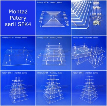 Многоярусная подставка для торта из оргстекла на 100 порций, свадебная.