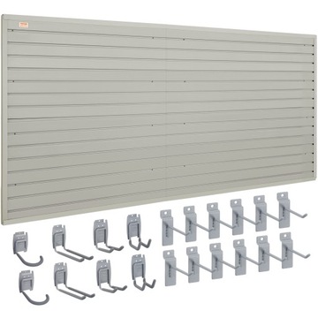 Ścianka Narzędziowa Panel Zestaw 8 Paneli 243,8 x 129,1 cm PCV Na Narzędzia