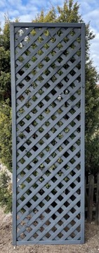płot ażurowy, kratka w ramie 180x90cm szara