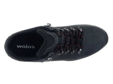 WOJAS 9377-91 BUTY TREKKING czarne skóra 42