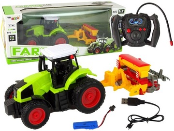 Pojazd Rolniczy Traktor Z Prasą R/C 1:16 Zielony - idealny dla małych