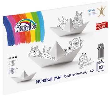 Blok techniczny A3/10 biały