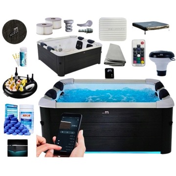 Basen SPA PANELOWE Hydromasaż +Filtry LED WIFI Sztywne 6os OZON BICZE