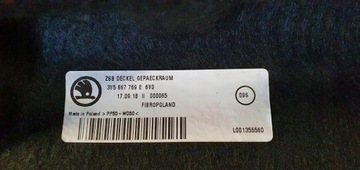 POLIČKA KUFRU SKODA SUPERB III SEDAN 3V5867769E