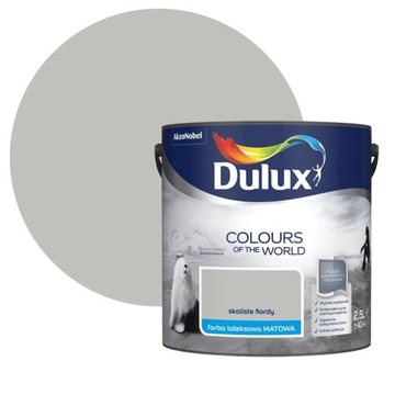DULUX KOLORY ŚWIATA FARBA LATEKSOWA ŚCIENNA Skaliste Fiordy 2,5L
